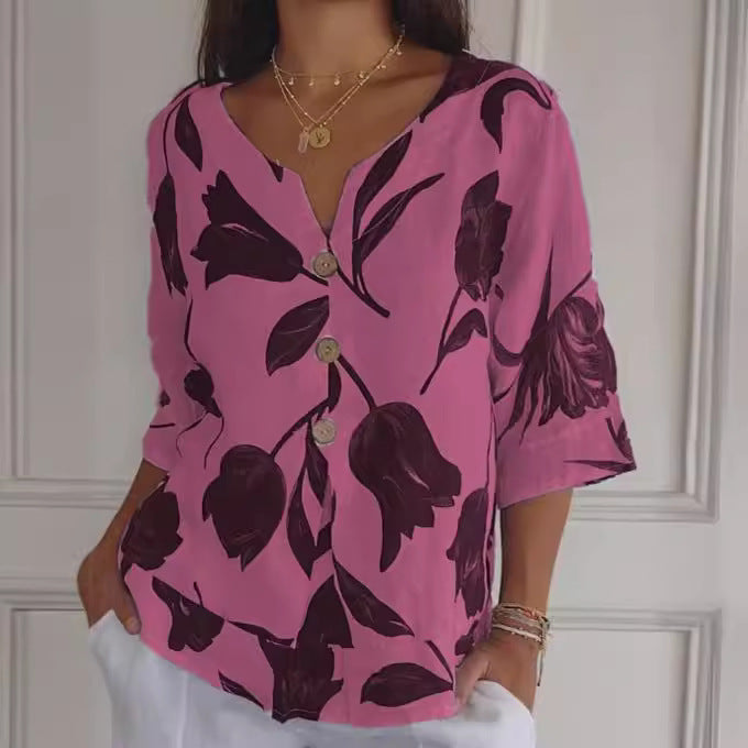 Liliane | Elegant Floral Blouse