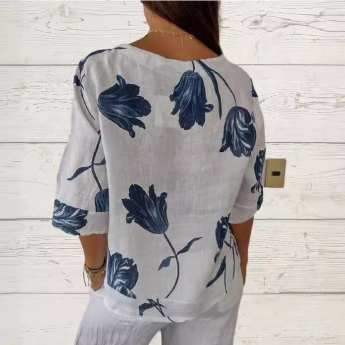 Liliane | Elegant Floral Blouse